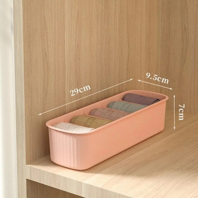 5 rácsos zokni tároló doboz új kiváló minőségű műanyag egymásra rakható melltartó fehérnemű doboz egyszínű gardróbszervezők Kezdőlap