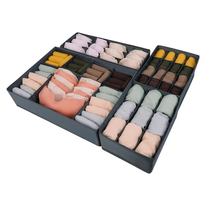 Sulankstomas audinys darbalaukio kelnių laikymo dėžė Namų spinta Drabužių laikymo dėžutės Paprasti apatiniai Neaustiniai audiniai Tinklelis