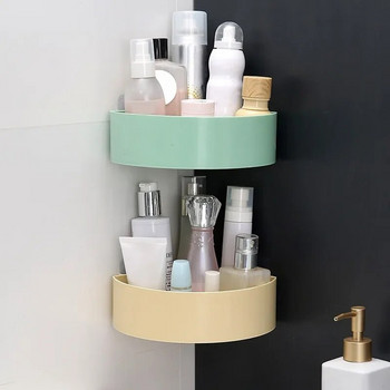 Καλάθι αποθήκευσης ραφιού μπάνιου Organizer Toilet Adhesive Shampoo Gel Διακόσμηση Γωνιακό μπάνιου ντους Αξεσουάρ ράφι ραφιών