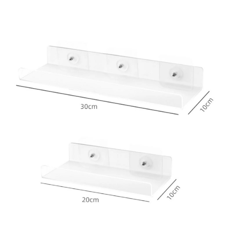 Akrilni zidni stalak Polica Zidna viseća ploča Free Punch Kupaonica WC Kuhinja Stalak za pohranu Jaka naljepnica za kupaonsku kuhinju