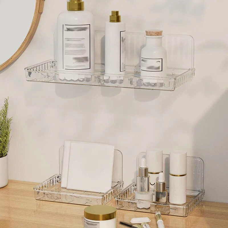 Hatékony és kényelmes összecsukható tárolópolc fürdőszobai cikkekhez Falra szerelhető szekrényes tárolódoboz