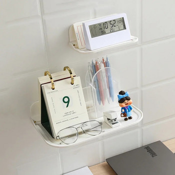 Πτυσσόμενο ράφι τοίχου Εξοικονόμηση χώρου Πτυσσόμενο ράφι αποθήκευσης χωρίς θήκη τηλεφώνου Δρομολογητής Wifi Δίσκος αποθήκευσης BathroomOrganizer