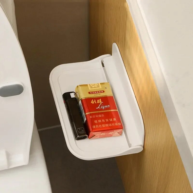 Sulankstoma prie sienos tvirtinama lentyna, taupanti vietą Sulankstoma laikymo lentyna be perforavimo telefono laikiklis „Wi-Fi“ maršrutizatorius, laikymo dėklas Vonios kambarysOrganizer