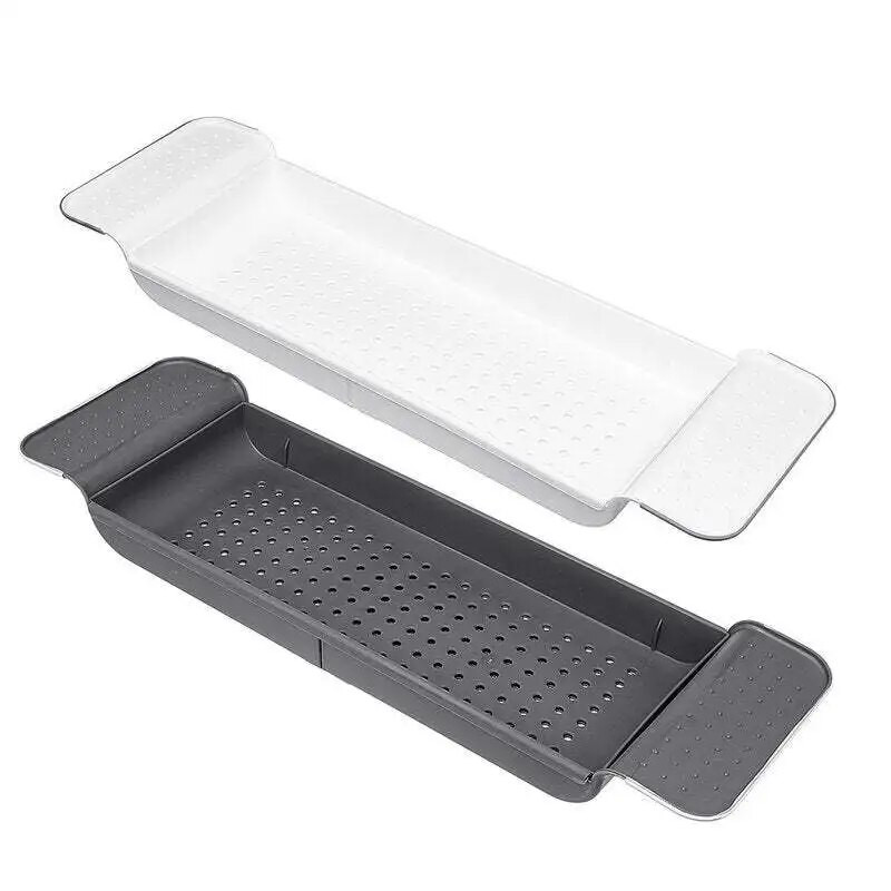 Daugiafunkcinis ištraukiamas vonios laikymo stovas vonios padėklas lentyna vonios rankšluosčių laikymo lentyna virtuvės kriauklės kanalizacijos laikiklis