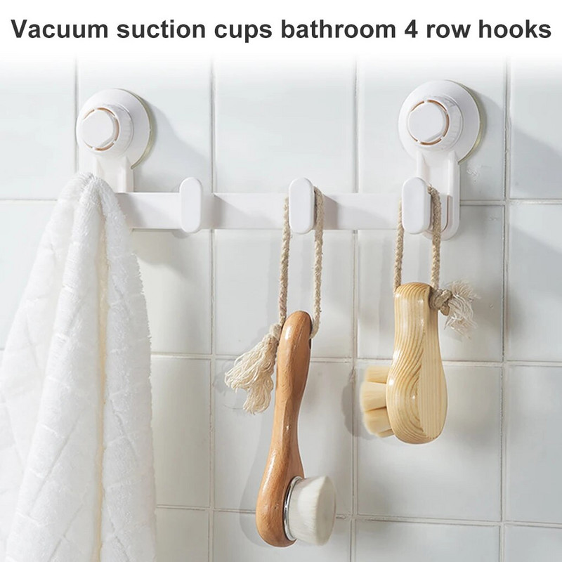 Kupaonski pribor Vakum Držač ručnika Četka Kuka Stalak Vakuum Odjeća Bez bušenja Vješalica za WC školjku Polica