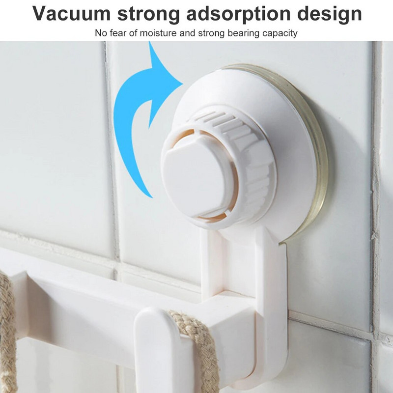 Kupaonski pribor Vakum Držač ručnika Četka Kuka Stalak Vakuum Odjeća Bez bušenja Vješalica za WC školjku Polica