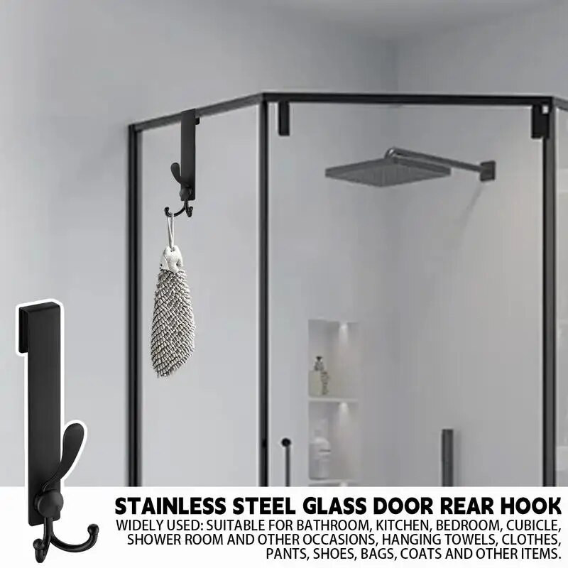 Dušo stiklo durelių kabliukai nerūdijančio plieno stiklo durų kabliukai vonios kambariui ir dušo rankšluosčių kabliukai Sunkios apkrovos stovo kabliukai vonios kambariui