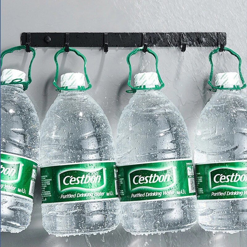 1vnt Space Aliuminio juodos/sidabrinės durelės su kabliuku užpakalinės rūbų kabliukas Vonios rankšluosčio kabliukas Neperforuojamas sieninis kablys laikymo kabliukas vietos taupymui