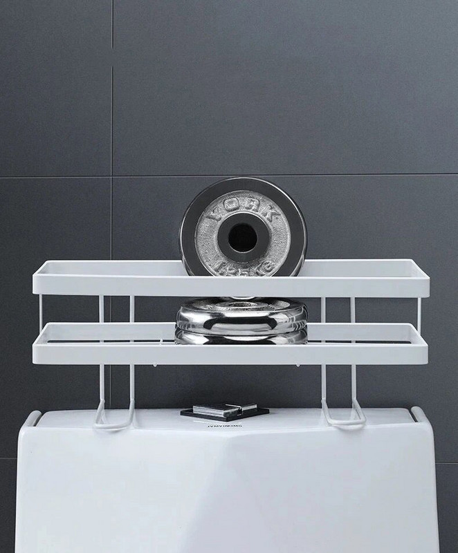 Kupaonica iznad WC školjke Polica za zidnu viseću WC školjku Višenamjenska polica za odlaganje toaletne školjke bez bušenja
