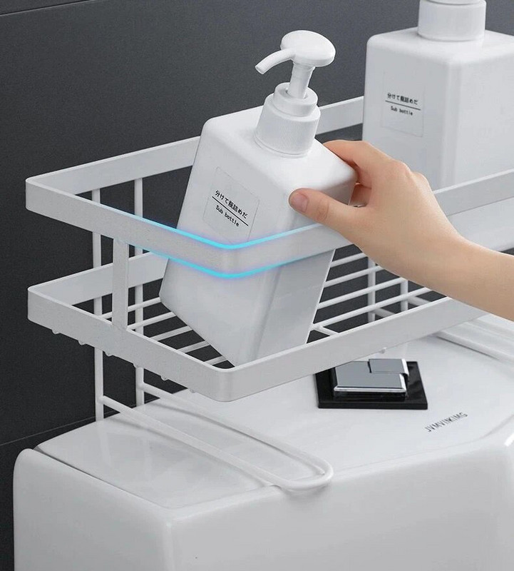 Kupaonica iznad WC školjke Polica za zidnu viseću WC školjku Višenamjenska polica za odlaganje toaletne školjke bez bušenja