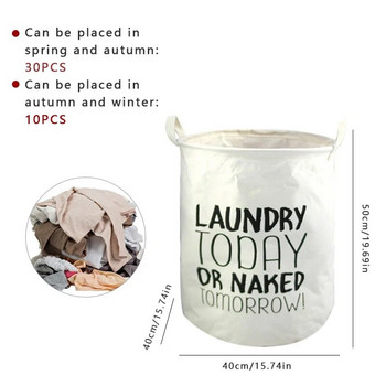 Μπάνιο Dirty Laundry Basket Πτυσσόμενο Πλυντήριο ρούχων Hamper Bag Σπίτι αποθήκευσης τσάντα Organizers Βαμβακερό καλάθι αξεσουάρ