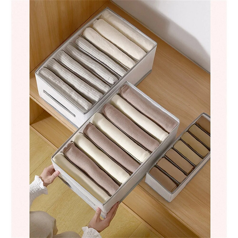 Κουτί αποθήκευσης οικιακών ενδυμάτων Μεγάλης χωρητικότητας Κολάν Παντελόνι Κάλτσες Εσώρουχα Κουτί αποθήκευσης Πτυσσόμενα Φορητά κουτιά που καθαρίζονται εύκολα