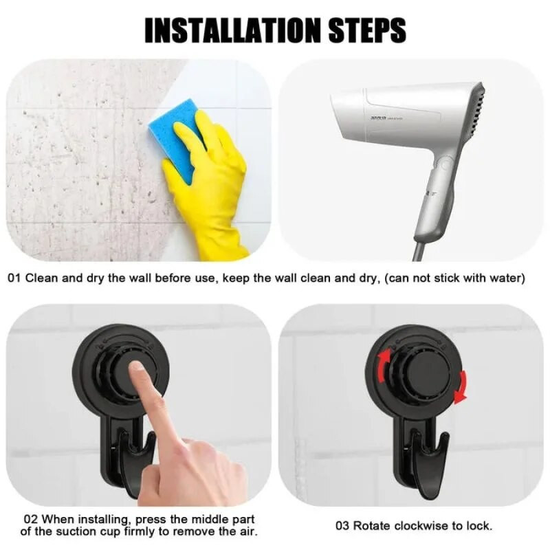 Περιστρεφόμενοι γάντζοι βεντούζας Αδιάβροχοι τοίχοι Πετσέτες σπιτιού Κουζίνα Ισχυροί γάντζοι βεντούζας Αξεσουάρ μπάνιου