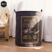 Καλάθι ρούχων Πτυσσόμενο για βρώμικα ρούχα για παιδιά Βρεφικά Παιδιά Παιχνίδια Καμβάς Wasmand Μεγάλος Αποθηκευτικός Χώρος Οργάνωση γραφείου σπιτιού