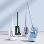 Perie de toaletă de golf cu peri de silicon și suport pentru uscare pentru depozitarea și organizarea băii Instrument de curățare a băii Accesorii pentru WC