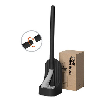 Perie de toaletă de golf cu peri de silicon și suport pentru uscare pentru depozitarea și organizarea băii Instrument de curățare a băii Accesorii pentru WC