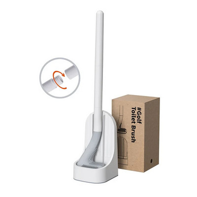 Perie de toaletă de golf cu peri de silicon și suport pentru uscare pentru depozitarea și organizarea băii Instrument de curățare a băii Accesorii pentru WC