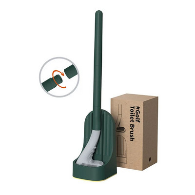 Perie de toaletă de golf cu peri de silicon și suport pentru uscare pentru depozitarea și organizarea băii Instrument de curățare a băii Accesorii pentru WC