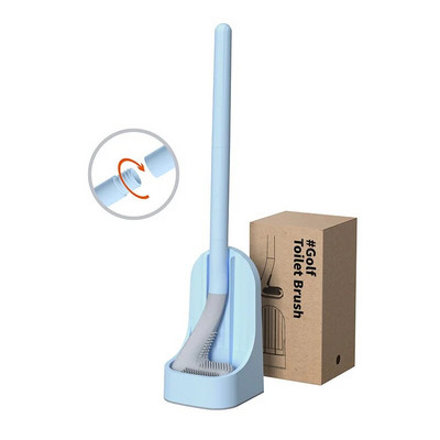 Perie de toaletă de golf cu peri de silicon și suport pentru uscare pentru depozitarea și organizarea băii Instrument de curățare a băii Accesorii pentru WC