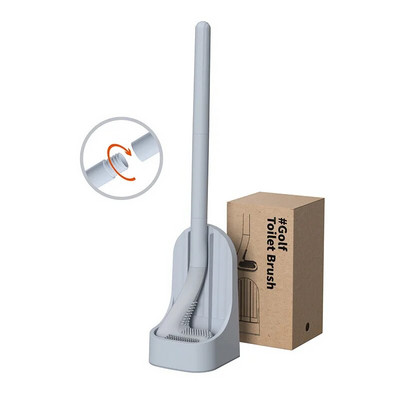Perie de toaletă de golf cu peri de silicon și suport pentru uscare pentru depozitarea și organizarea băii Instrument de curățare a băii Accesorii pentru WC