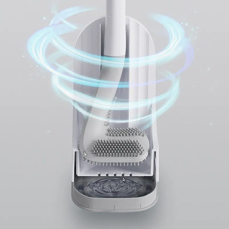 Silikono šerių golfo tualeto šepetėlis ir džiovinimo laikiklis vonios kambario laikymui ir organizavimui Vonios kambario valymo įrankių WC priedai