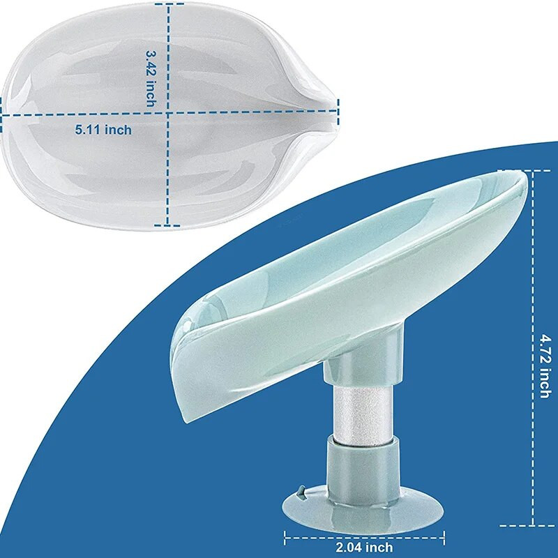 1 τεμ. θήκη σαπουνιού σε σχήμα φύλλου Αυτοστραγγιζόμενη θήκη πιάτων σαπουνιού χωρίς διάτρητη θήκη σαπουνιού Βεντούζα σαπουνάδας κατάλληλη για μπάνιο