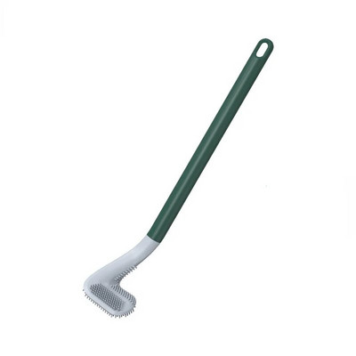 Golf szilikon WC kefe készlet, hosszú nyelű WC tisztító kefe fekete modern higiénikus fürdőszobai kiegészítők