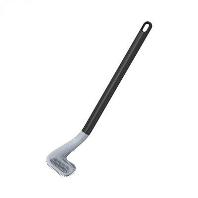 Golf szilikon WC kefe készlet, hosszú nyelű WC tisztító kefe fekete modern higiénikus fürdőszobai kiegészítők