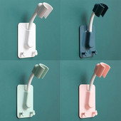 360° univerzalni podesivi držač nosača za tuširanje s 2 kuke Plastični držač stalka za glavu tuša Zidni stalak za kadu za kupaonicu