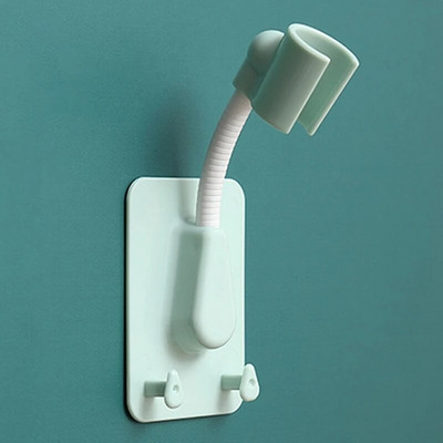 360° univerzalni podesivi držač nosača za tuširanje s 2 kuke Plastični držač stalka za glavu tuša Zidni stalak za kadu za kupaonicu