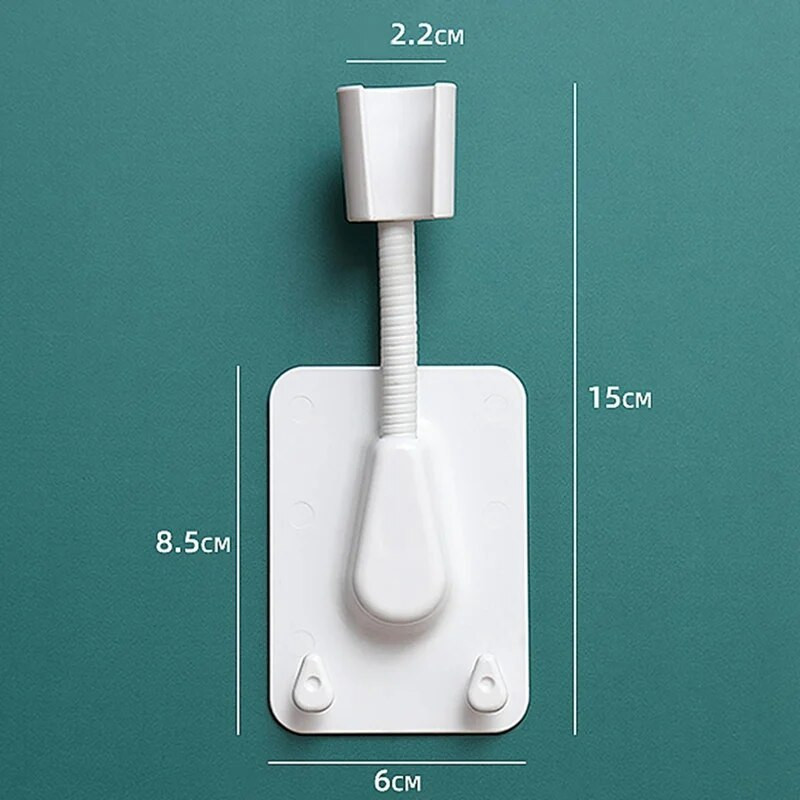 360° univerzalni podesivi držač nosača za tuširanje s 2 kuke Plastični držač stalka za glavu tuša Zidni stalak za kadu za kupaonicu