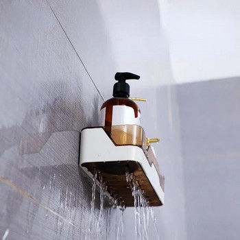 Οργάνωση ραφιών μπάνιου Ράφι αποθήκευσης ντουζιέρας Μαύρα γωνιακά ράφια τοίχου Αλουμινένια βάση σαμπουάν τουαλέτας Χωρίς τρυπάνι