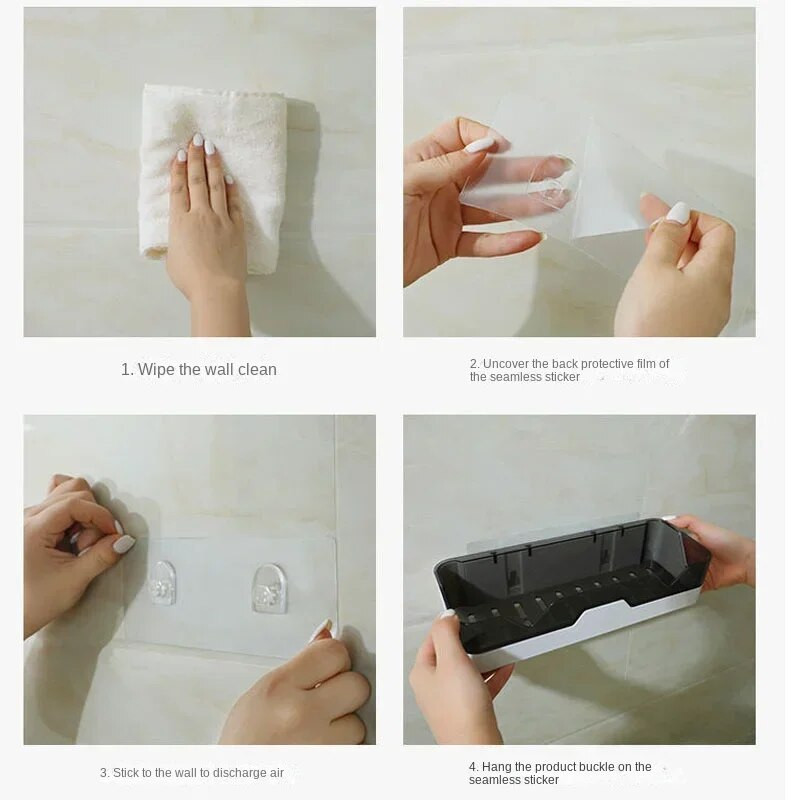 Οργάνωση ραφιών μπάνιου Ράφι αποθήκευσης ντουζιέρας Μαύρα γωνιακά ράφια τοίχου Αλουμινένια βάση σαμπουάν τουαλέτας Χωρίς τρυπάνι