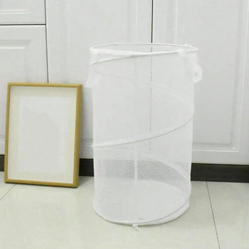 Πρακτική τσάντα αποθήκευσης πολλαπλών χρήσεων για το σπίτι Travel Mesh Laundry Laundry Basket Storage Solution Αναπνέει πτυσσόμενα ρούχα για εύκολο