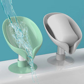 Levél alakú szappandoboz Lefolyó szappantartó Fürdőszoba kiegészítők Tapadókorong Szappantartó tálca Szappantartó fürdőszobai szappantartóhoz