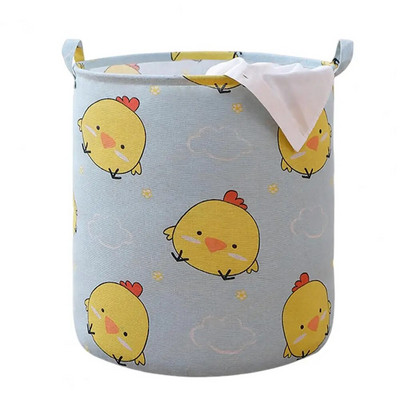 Издръжлива кошница за мръсни дрехи Свободностояща кошница за пране Здрава дръжка Многофункционална кошница за мръсни дрехи с щампа на котешки лъв