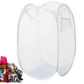 Coș de rufe pliabil Coș de depozitare pentru rufe Coș pliabil din plasă cu mânere de transport pentru haine articole diverse rechizite pentru casă