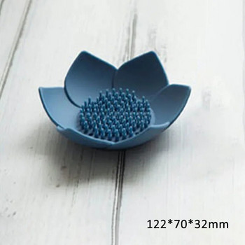 Κουτί σαπουνιού Lotus Shape Αντιολισθητική φορητή σιλικόνη για την αποστράγγιση Δίσκος σαπουνιού Αποστράγγιση πιάτων σαπουνιού Αξεσουάρ μπάνιου