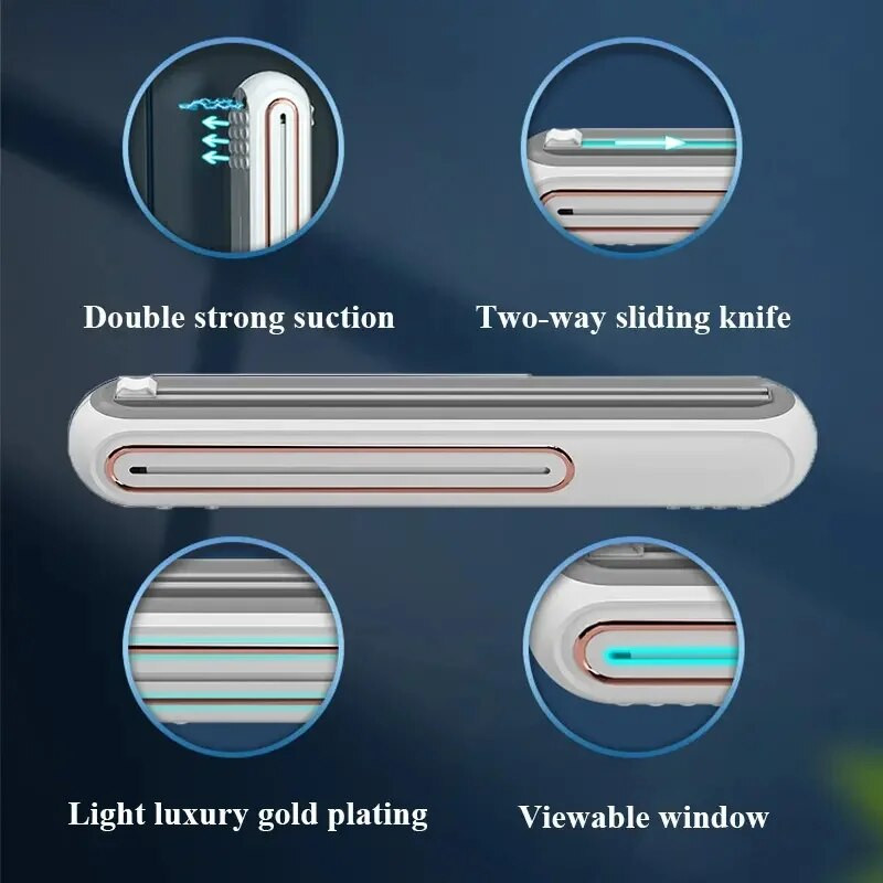 Šviežiai išlaikomas plėvelės pjaustytuvas maisto įvyniojimo dozatorius Plastikinis pjaustytuvas folijos plėvelės laikymo laikiklis Virtuvės buitiniai virtuvės reikmenys