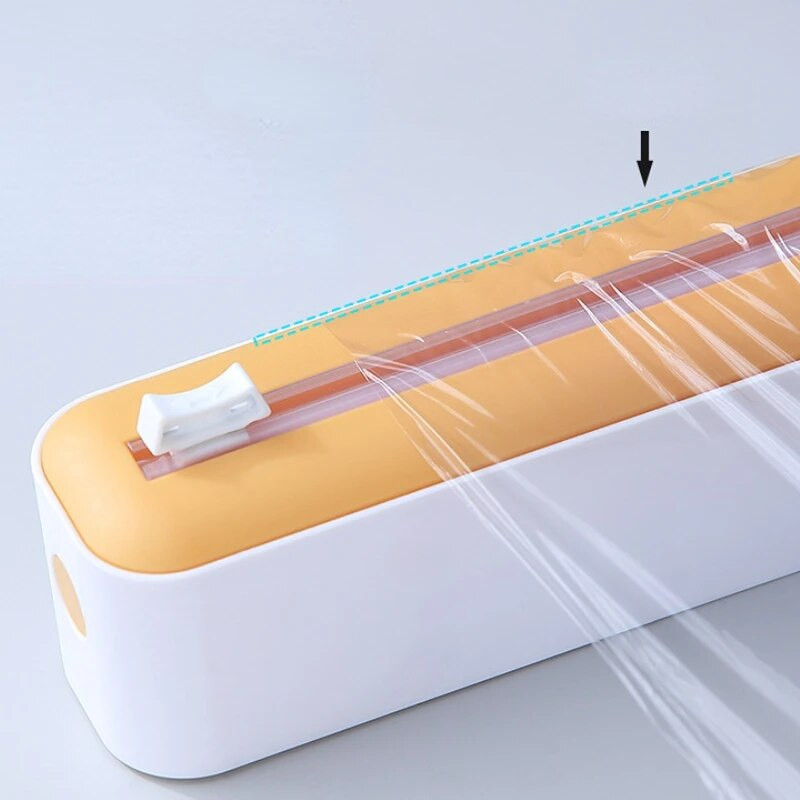 2in1 ABS apvyniojimo dozatorius lipnios plėvelės dozatorius plastiko įvyniojimo dozatorius aliuminio folijos pergamentinio popieriaus purkštukas virtuvės įrankis