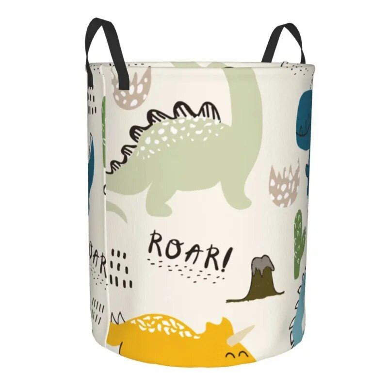 Vandeniui atsparus krepšys Animacinių filmų dinozauras su riaumojančiu buityje nešvarių skalbinių krepšelis sulankstomas laikymo kibiras Drabužiai žaislai arba nauji metai