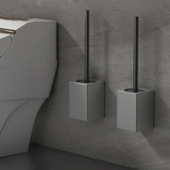 Тоалетна четка Държач за тоалетна Аксесоари за баня Creative Стенен монтаж от алуминиева сплав Четка за тоалетна Комплект държач за тоалетна четка