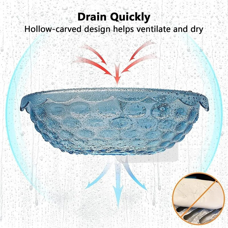 Szappantartó Szappanedények Szivacstartó fali kampóval zuhanyozáshoz Konyhai mosogató ragasztó fúrás nélkül Fürdőszoba kiegészítők