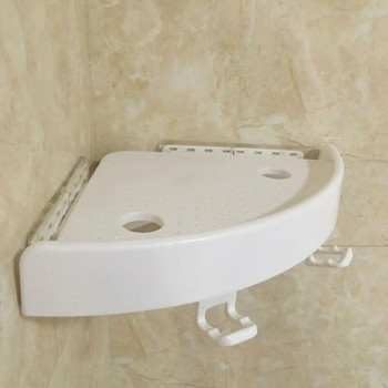 Οικιακό μπάνιο Γωνιακή θήκη αποθήκευσης Επιτοίχιο Τριγωνικό ράφι ντους Βεντούζα σαμπουάν Σαπούνι Σχάρας αποθήκευσης