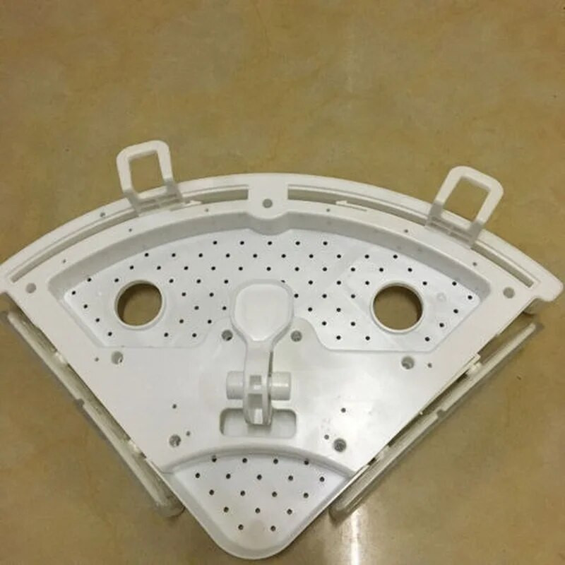 Háztartási fürdőszoba sarok tároló tartó falra szerelhető háromszög alakú zuhanypolc szívókorong sampon szappan cucc tároló állvány