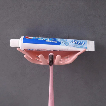 Βάση σαπουνιού Μπάνιου Ντους Πιάτα πιάτων Κουτί αποθήκευσης με επιτοίχιο αποχέτευση Αυτοκόλλητο ράφι Πιάτα σαπουνιού για ντους τοίχου