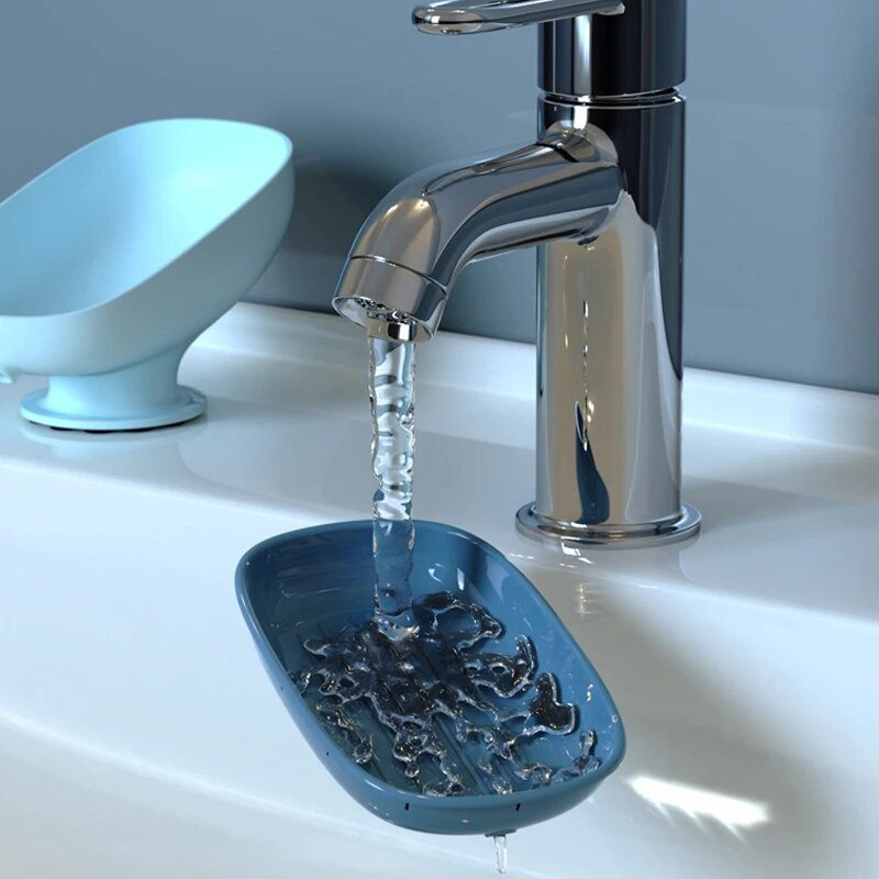 Σούπερ βεντούζα Σαπουνόπιτα με νερό αποστράγγισης για Μπάνιο Θήκη σαπουνιού Κουζίνα Σφουγγάρι Δοχείο σαπουνιού Προμήθειες μπάνιου