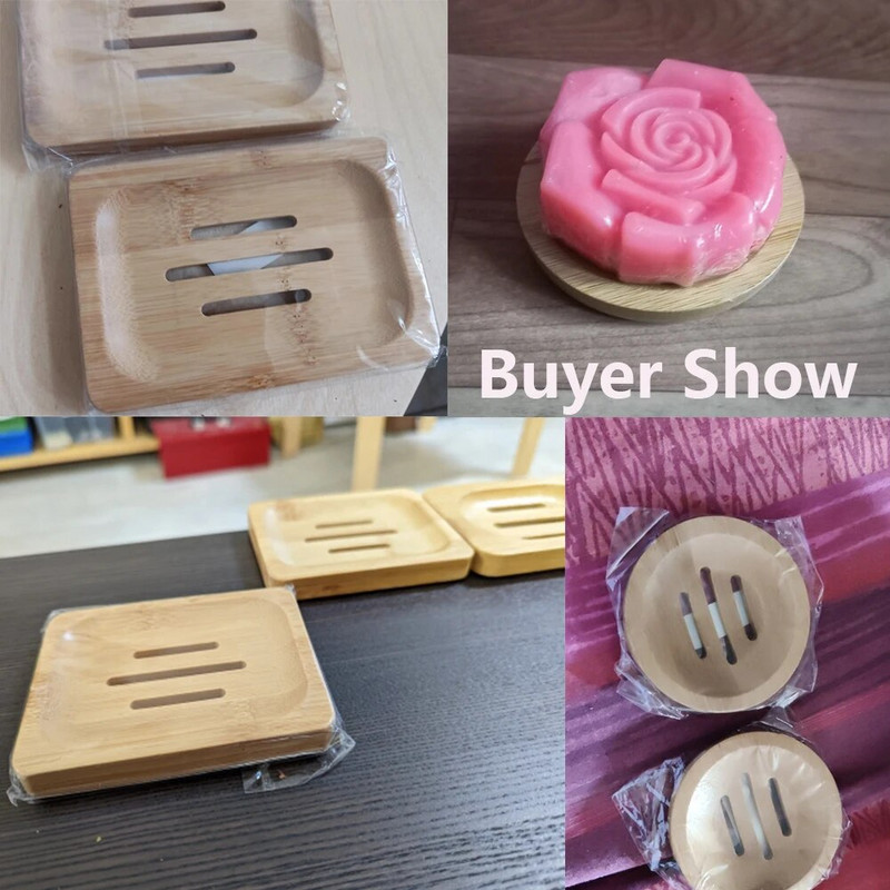 Natural Environmen Bambusz szappantartó fa szappantálca tartó Tároló szappantartó tányér doboz konténer fürdőkádhoz zuhanyzó tányér fürdőszoba