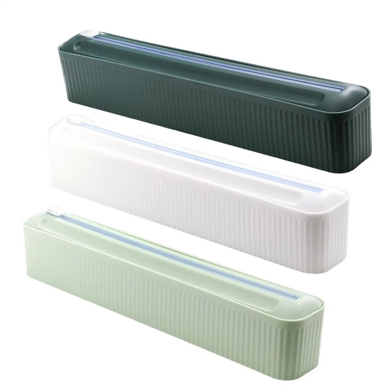 Magnetinės plėvelės dozatoriaus siurbtukas Virtuvės priedai Aliuminio folijos dozatorius Sieninės pastos Maisto vyniojimo pjaustytuvas sienai