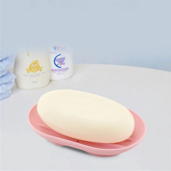 Νέο πιάτο σαπουνιού σιλικόνης Οβάλ θήκη για σαπούνι που στραγγίζει μόνος του Σχάρα αποθήκευσης σαπουνιού Πάγκος κουζίνας Δίσκος στεγνώματος Αξεσουάρ μπάνιου
